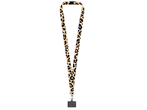 Ланъярд 2 см под сублимацию с трендовым карабином, замком обрыва и большим держателем для телефона из ПЭ, серебристый - рис 3.