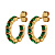 Серьги RAQUEL SG EMERALD GREEN Dyrberg Kern 470112 - миниатюра - рис 3.