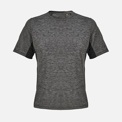 Футболка спортивная унисекс Storm, черный меланж - рис 2.