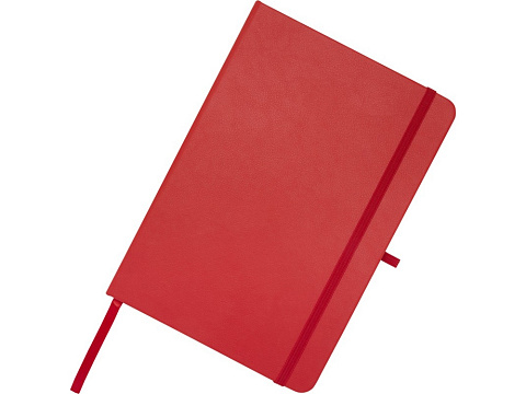 Teak блокнот А5 из переработан. материала в твердой обложке с линован. страницами - Красный - рис 5.