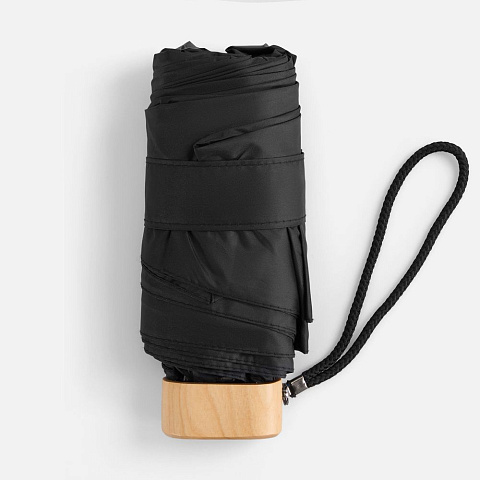 Зонт складной RainCase в чехле-сумке, черный - рис 5.
