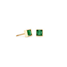 Серьги Dark Green-Gold Coeur de Lion *0501/21-0549