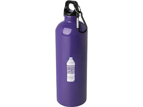 Одностенная бутылка для воды с карабином Oregon, изготовленная из нержавеющей стали, сертифицированной по стандарту RCS, объемом 750 мл - Пурпурный - рис 4.