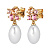 Серьги PETUN SG ROSE / WHITE PEARL - миниатюра
