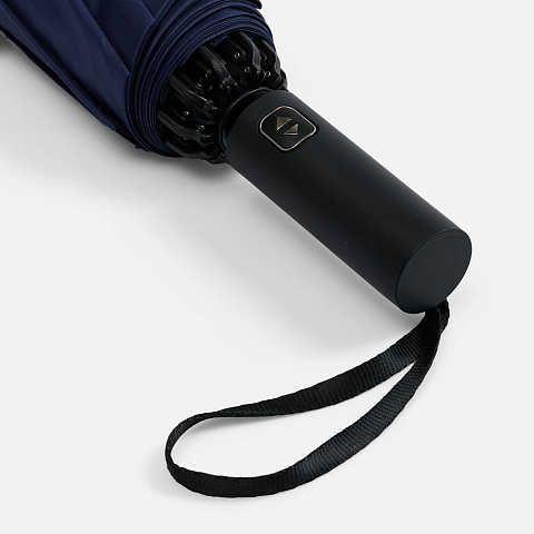 Зонт обратного сложения twoGether с двойным куполом, темно-синий - рис 8.