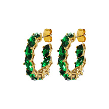 Серьги TAMARIN SG EMERALD GREEN Dyrberg Kern 470017