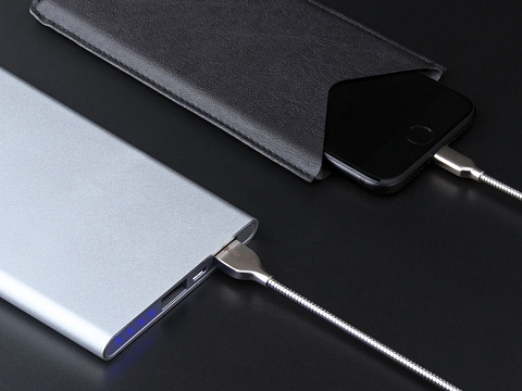 Внешний аккумулятор Rombica NEO AX70L, 7 000 мАч, алюминий, серебристый, чехол - рис 7.