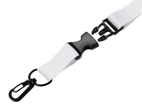 Ланъярд 2 см под сублимацию с карабином и межуровневым замком, черный - рис 4.