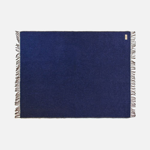 Плед Devika, синий с бежевым - рис 3.