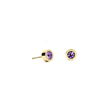 Пусеты Amethyst 5х2.5 Fiore Luna SWE125 AM G