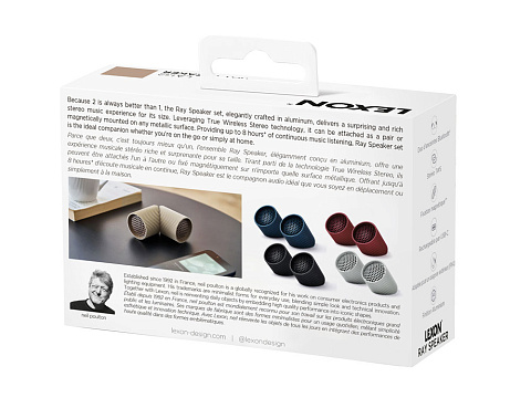 Беспроводная колонка Ray Speaker, серебристый - рис 10.