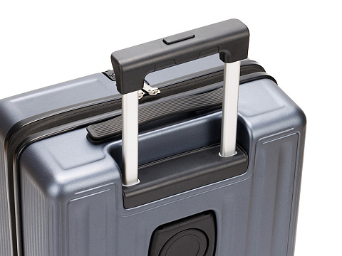 Чемодан TORBER БАЙКАЛ, тёмно-серый металлик, поликарбонат, 37,5 x 20 х 54 см, 37 л - рис 6.