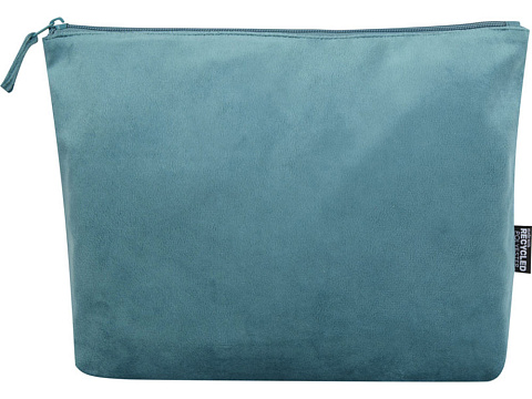 Swift набор косметичек из переработанного бархата GRS, морская волна - рис 2.