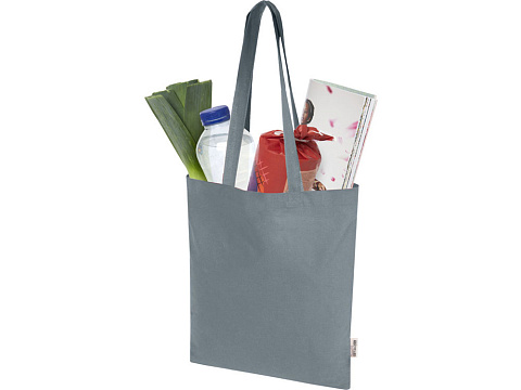 Мадрас Блэнд эко-сумка из переработанного хлопка GRS плотностью 140 г/м² объемом 7 л - Серый - рис 3.