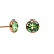 Пусеты Peridot Fiore Luna SWE297 PE RG - миниатюра - рис 2.