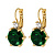 Серьги BEGONIA SG EMERALD GREEN Dyrberg Kern 470105 - миниатюра - рис 3.