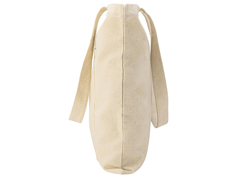 Сумка Clip из хлопка 340 г/м2 с застежкой из экокожи, натуральный - рис 6.