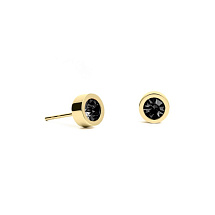 Пусеты Black 6х3 Fiore Luna SWE126 BL G