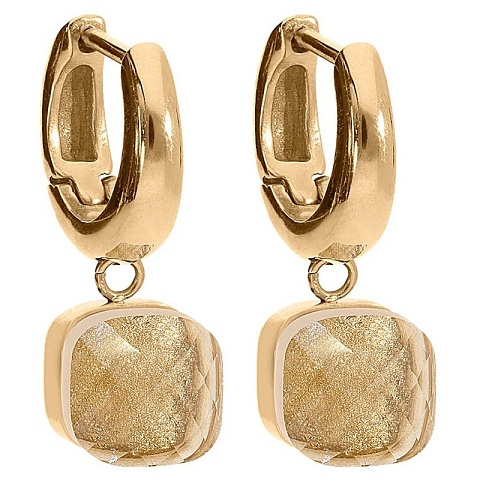 Серьги FIRENZE (G) Champagne Qudo 107001/20-5035 - рис 2.