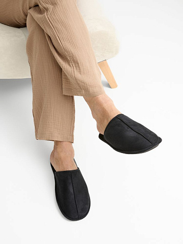 Тапочки домашние Norridge, черные - рис 8.