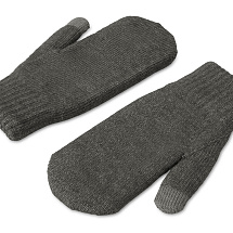 Варежки Dunant, темно-серый меланж