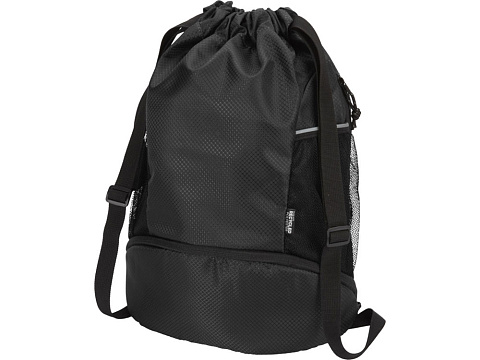 Nomad спортивная сумка из переработанного материала GRS с завязками и нижним отделением на 18 л, черный