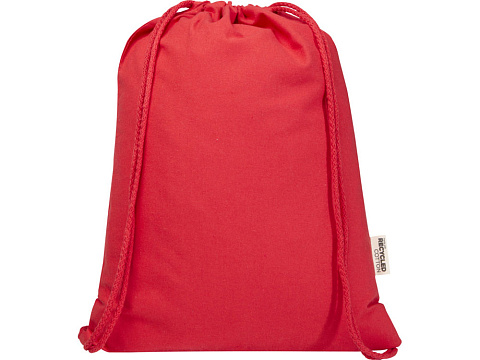 Oregon Blend сумка на шнурке из переработанного материала сертифицированного согласно GRS, плотностью 140 г/м², объемом 5 л - Красный - рис 2.