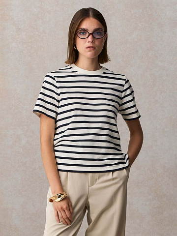 Футболка женская Legend Women, темно-синяя с молочно-белым - рис 5.