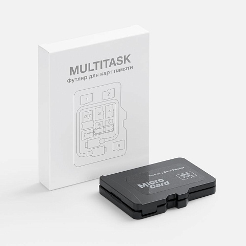 Футляр для карт памяти и SIM Multitask, черный - рис 9.