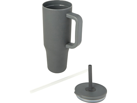 Brady термостакан с силиконовой трубочкой, 900 мл, сертифицированный согласно RCS- Серый - рис 3.