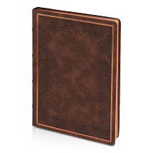 Ежедневник недатированный А4 Royal, коричневый с бронзовым срезом