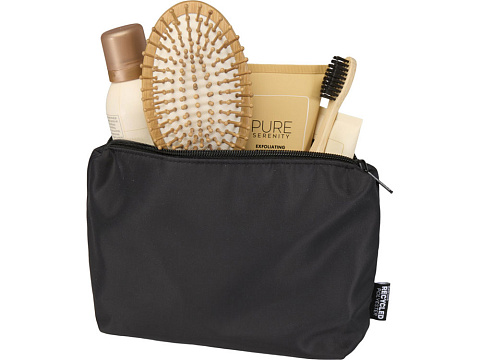 Trip Aware™ дорожная косметичка из переработанного материала 2 л, черный - рис 3.