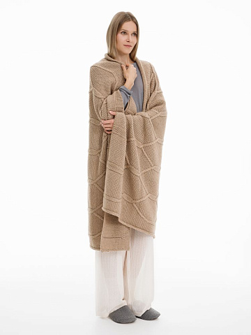 Плед Curve Verve, бежевый меланж - рис 7.