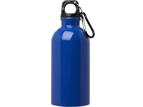 Одностенная бутылка для воды с карабином Oregon, изготовленная из нержавеющей стали, сертифицированной по стандарту RCS, объемом 400 мл - Ярко-синий - рис 2.