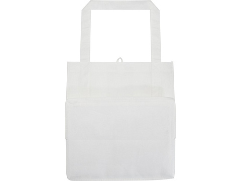 Liberty эко-сумка с прочным днищем объемом 6 л из нетканого материала, переработанного по стандарту GRS - Белый - рис 3.