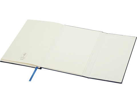 Блокнот Alejandra формата А5 с твердой обложкой из переработанной кожи - Синий - рис 6.