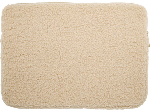 Шерпа чехол для 13-дюймового ноутбука объемом 2 л из шерпы, переработанной по стандарту GRS, бежевый - рис 3.