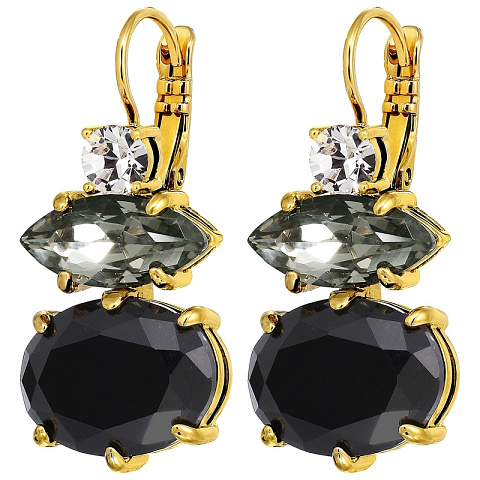 Серьги PARSANA SG BLACK_GREY Dyrberg Kern 470011 - рис 3.