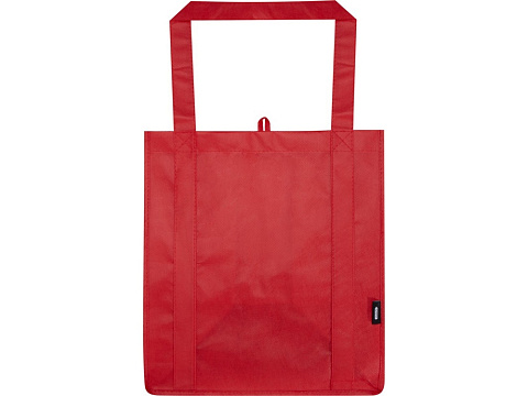 Liberty эко-сумка с прочным днищем объемом 6 л из нетканого материала, переработанного по стандарту GRS, красный - рис 2.