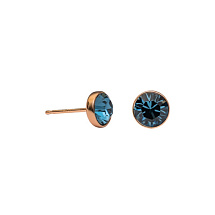 Пусеты Denim Blue Fiore Luna SWE297 DB RG