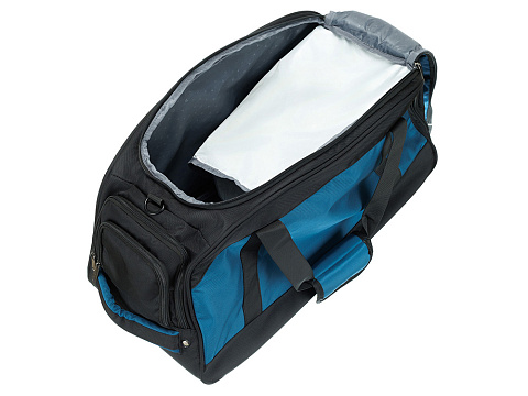 Сумка спортивная TORBER, синий/черный, полиэстер, 52 х 25 х 30 см - рис 11.