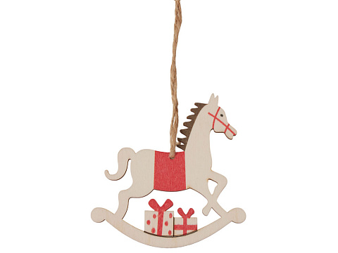 Елочная подвеска - лошадка (печать с 2 сторон) - рис 2.
