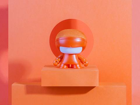 Портативная колонка Bluetooth XOOPAR mini Xboy Metallic, оранжевый - рис 4.