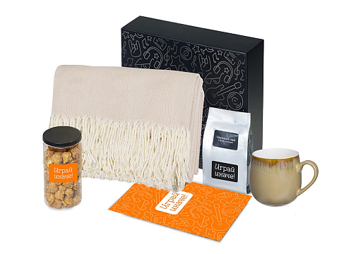 Подарочный набор Re:y. Haven  с пледом, кружкой и чаем