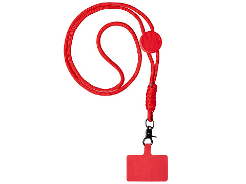 Ремешок на шею для телефона Нэко, красный - рис 2.