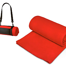 Плед Нежность с плечевым ремнем, красный