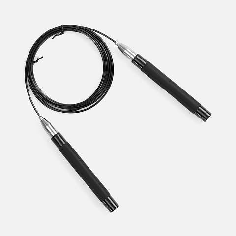 Скоростная скакалка Profi Comfi, черная - рис 2.