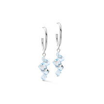 Серьги Crystal-Silver Coeur de Lion 4639/21-1817