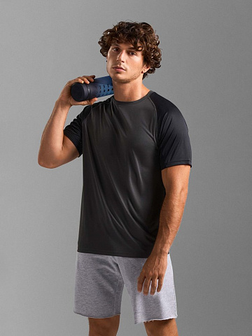 Футболка спортивная унисекс Vortex, ярко-бирюзовая - рис 7.