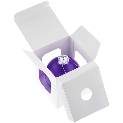 Елочный шар Finery Matt, 8 см, матовый фиолетовый - рис 5.